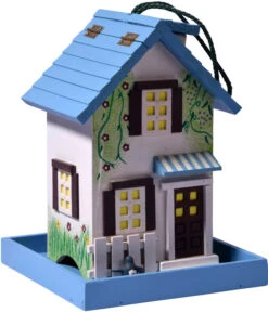 Dobar® Wildlife Vogelhaus Spring, Kiefer, Blau/weiß, Ca. B18/H23/T18 Cm -Garten Und Außenbereich 6689582 WE DE 002 DobarWVWesternVogelhausSpring