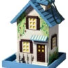 Dobar® Wildlife Vogelhaus Spring, Kiefer, Blau/weiß, Ca. B18/H23/T18 Cm