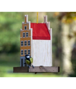 Dobar® Green Label Vogelfutterhaus Salzstraße, Orange, Ca. B19/H30/T19 Cm -Garten Und Außenbereich 6689624 WE MO 002 DobarVogelfutterhausSalzstrasse