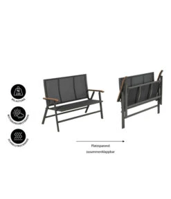 Dehner Klappbank Colmar, 2-Sitzer -Garten Und Außenbereich 6701692 WE IG 001 DehnerKlappbankColmar2Sitzer