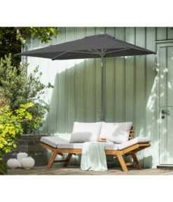 Dehner Balkonschirm Chios, Rechteckig, Ca. B210/T130 Cm -Garten Und Außenbereich 6703243 WE MO 001 BalkonschirmChiosDunkelgrauNeu