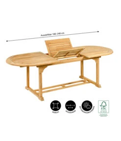 Dehner Ausziehtisch Havanna, Ca. B180-240/H74/T90 Cm -Garten Und Außenbereich 6707905 WE IG 001 TischHavanna