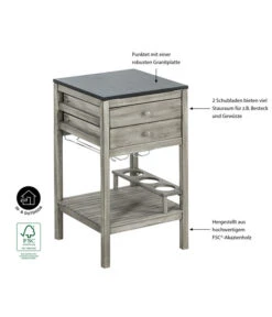 Dehner Schubladenschrank Southampton, Ca. B50/H90/T50 Cm -Garten Und Außenbereich 6713739 WE IG 001 SchrankSouthamptonGrauNEU