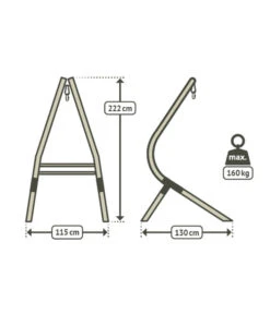 La Siesta Hängesesselgestell Calma Nature -Garten Und Außenbereich 6743306 WE FS 003 HMStaenderCalmaNature