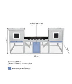 Dehner Nagerheim Happy Home Nottingham, Ca. B200/H100/T72 Cm -Garten Und Außenbereich 6767164 WE BG 001 DehnerNagerheimNottinghamMGg