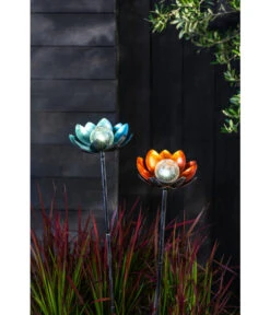 Dehner Solarstab Lotus, Ca. Ø22/H101 Cm -Garten Und Außenbereich 6869473 WE MO 001 DehnerSolarstabLotus