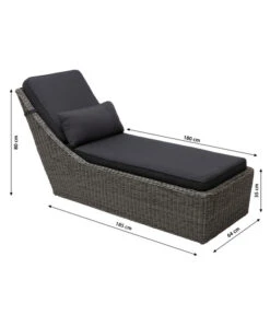 Dehner Sunlounger Toska, Ca. B64/H80/T180 Cm -Garten Und Außenbereich 6875744 WE BG 001 LiegeToskaNeu