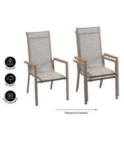 Dehner Stapelstuhl Cleveland, Hellbraun -Garten Und Außenbereich 6894083 WE IG 001 StapelstuhlCleveland