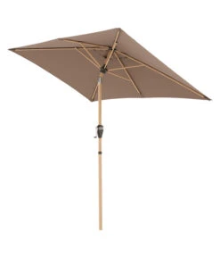Doppler Sonnenschirm Aluwood Ultra, Rechteckig, Ca. B210/T140 Cm -Garten Und Außenbereich 6910426 WE FS 005 AluWoodAutoTiltUltra210x140Greige