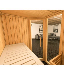 Weka Ecksauna Varberg Mit Glastür Und Fenster -Garten Und Außenbereich 6914261 WE DE 001 WekaEcksaunaVarbergmitGlastuerundFenster