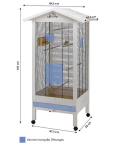 Ferplast Vogelvoliere Hemmy, Weiß, Ca. B84/H165/T65 Cm -Garten Und Außenbereich 6953129 WE BG 001 FerplastVKHemmy