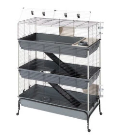 Ferplast Nagerheim Rabbit 120 Tris, Grau, Ca. B118/H166/T58 Cm -Garten Und Außenbereich 6953178 WE DE 003 FerplastNagerKRabbit120TrisM