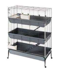 Ferplast Nagerheim Rabbit 120 Tris, Grau, Ca. B118/H166/T58 Cm -Garten Und Außenbereich 6953178 WE DE 004 FerplastNagerKRabbit120TrisM