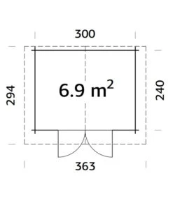 Palmako Gartenhaus Vivian, Ca. B364/H245/T294 Cm -Garten Und Außenbereich 6974802 WE BG 001 PalmakoGartenhausVivian