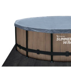 Summer Waves Frame Pool Elite, Teak, Rund -Garten Und Außenbereich 6990980 WE DE 001 SummerWavesFramepoolEliteteakrund