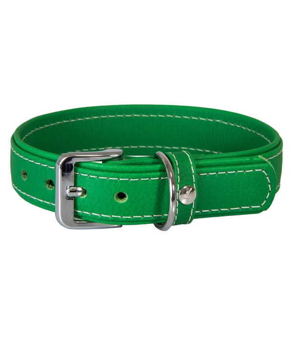 Das Lederband Hundehalsband Style Barcelona Summer-Green 1 Das Lederband Hundehalsband Style Barcelona Summer-Green